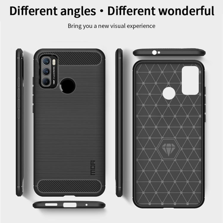 For Motorola G60 / G40 Fusion MOFI Gentleness Series Brushed Texture Carbon Fiber Soft TPU Case(Black) - Motorola Cases by MOFI | Online Shopping UK | buy2fix