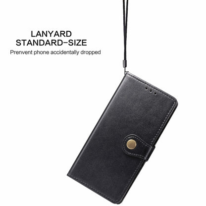 For Blackview A70 Solid Color Leather Buckle Phone Case with Lanyard & Photo Frame & Card Slot & Wallet & Stand Function(Blue) - More Brand by buy2fix | Online Shopping UK | buy2fix