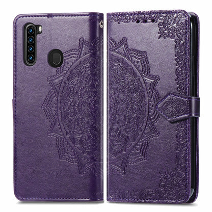 For Blackview A80 Pro Mandala Flower Embossed Horizontal Flip Leather Case with Holder & Three Card Slots & Wallet & Lanyard(Purple) - More Brand by buy2fix | Online Shopping UK | buy2fix