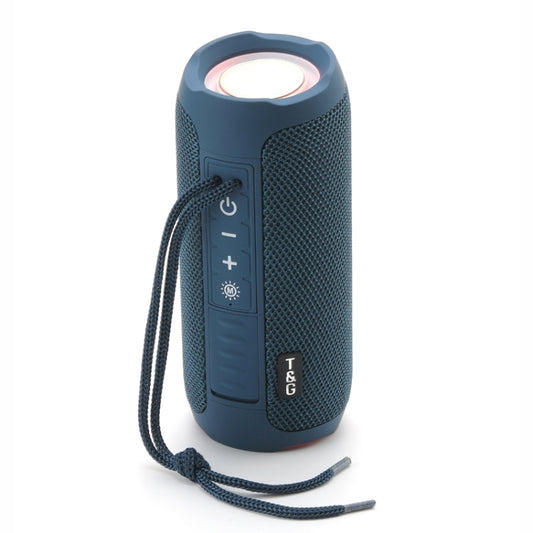 T&G TG227 Outdoor Portable Waterproof Bluetooth Music Speaker with LED Support FM / TF / USB(Navy blue) - Desktop Speaker by T&G | Online Shopping UK | buy2fix