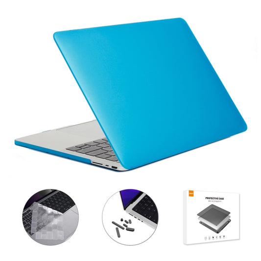 ENKAY Hat-Prince 3 in 1 Matte Laptop Protective Case + TPU Keyboard Film + Anti-dust Plugs Set for MacBook Pro 14.2 inch A2442 2021/A2779 2023, Version:EU Version(Light Blue) - MacBook Pro Cases by ENKAY | Online Shopping UK | buy2fix