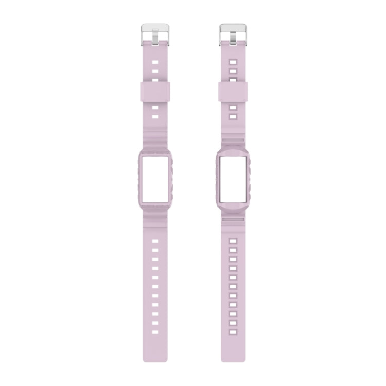 For Fitbit Charge 5 Silicone One Body Armor Watch Band(Light Purple) - Watch Bands by buy2fix | Online Shopping UK | buy2fix