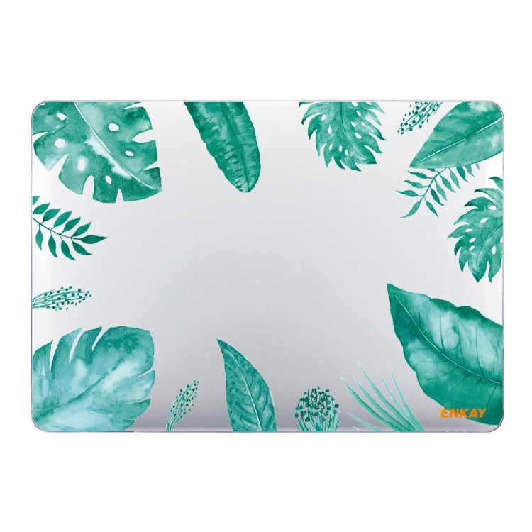 ENKAY Hat-Prince Forest Series Pattern Laotop Protective Crystal Case for MacBook Pro 14.2 inch A2442 2021/A2779 2023(Green Leaf Pattern) - MacBook Pro Cases by ENKAY | Online Shopping UK | buy2fix