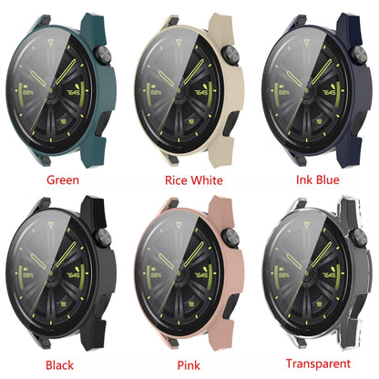 For Huawe Watch GT 3 46mm Shockproof PC Case with Tempered Glass Film(Green) - Watch Cases by buy2fix | Online Shopping UK | buy2fix