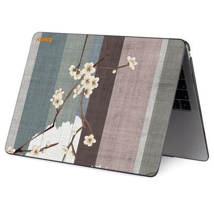 ENKAY Vintage Pattern Series Laotop Protective Crystal Case For MacBook Pro 16.2 inch A2485 2021/A2880 2023(Plum Blossom) - MacBook Pro Cases by ENKAY | Online Shopping UK | buy2fix