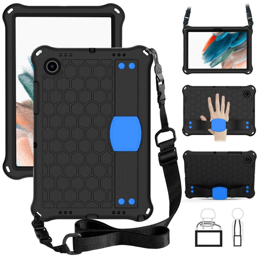 For Galaxy Tab A8 10.5 2021 X200/X205 Honeycomb EVA+PC Tablet Case with Strap(Black+Blue) - Other Galaxy Tab PC by buy2fix | Online Shopping UK | buy2fix