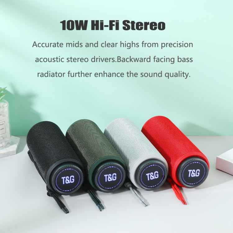 T&G TG332 10W HIFI Stereo Waterproof Portable Bluetooth Speaker(Green) - Desktop Speaker by T&G | Online Shopping UK | buy2fix