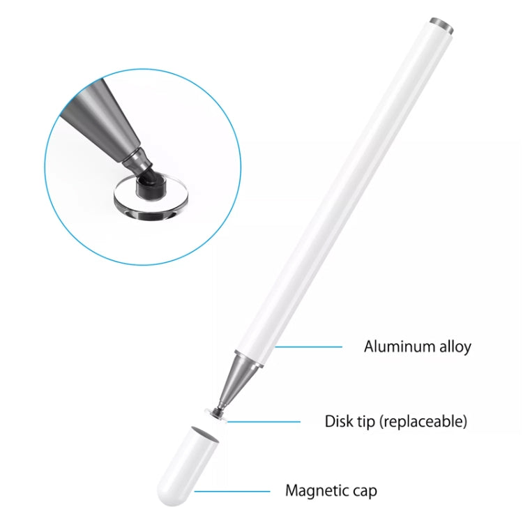 AT-28 Macarone Color Passive Capacitive Pen Mobile Phone Touch Screen Stylus with 1 Pen Head(White) - Stylus Pen by buy2fix | Online Shopping UK | buy2fix