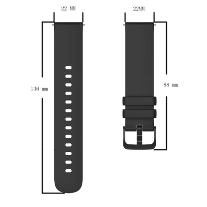 For Amazfit GTR 3 Pro 22mm Solid Color Soft Silicone Watch Band(Red) - Watch Bands by buy2fix | Online Shopping UK | buy2fix