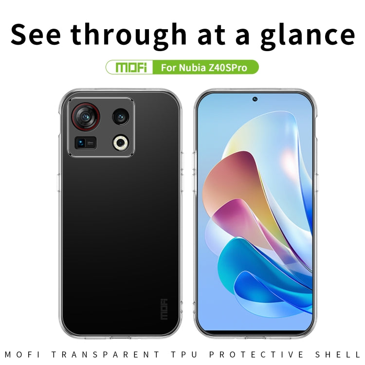 For ZTE Nubia Z40S Pro MOFI Ming Series Ultra-thin TPU Phone Case(Transparent) - ZTE Cases by MOFI | Online Shopping UK | buy2fix