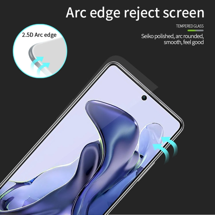 For Xiaomi 12 Lite PINWUYO 9H 2.5D Full Screen Tempered Glass Film(Black) -  by PINWUYO | Online Shopping UK | buy2fix