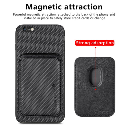 For iPhone 6 / 6s Carbon Fiber Leather Card Magsafe Magnetic Phone Case(Black) - More iPhone Cases by buy2fix | Online Shopping UK | buy2fix