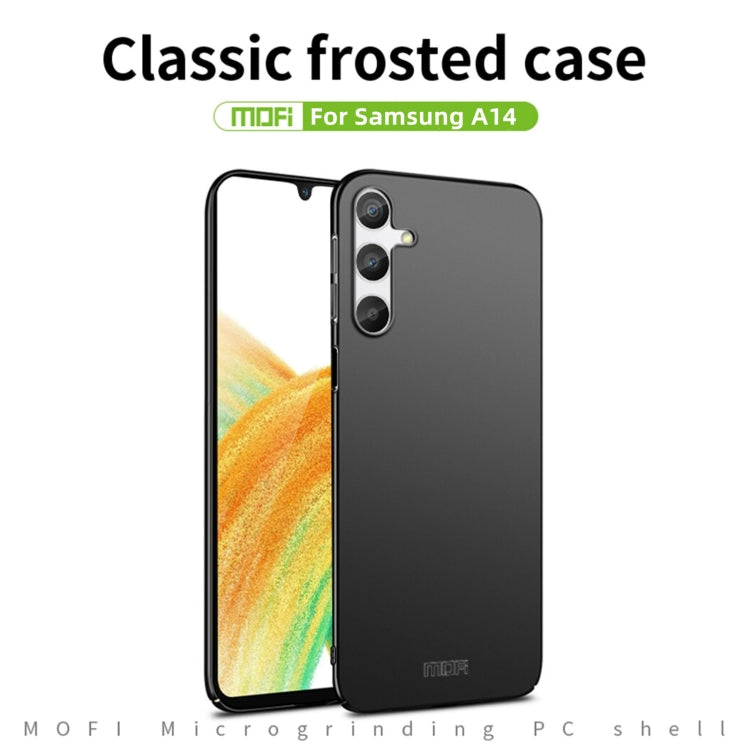 For Samsung Galaxy A14 4G / 5G MOFI Frosted PC Ultra-thin Hard Case(Blue) - Galaxy Phone Cases by MOFI | Online Shopping UK | buy2fix