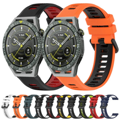 For Honor Watch Dream 22mm Sports Two-Color Silicone Watch Band(Orange+Black) - Watch Bands by buy2fix | Online Shopping UK | buy2fix