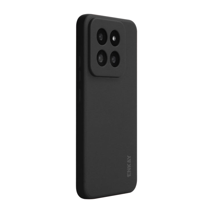 For Xiaomi 14 Pro ENKAY Hat-Prince Liquid Silicone Shockproof Soft Phone Case(Black) - 14 Pro Cases by ENKAY | Online Shopping UK | buy2fix