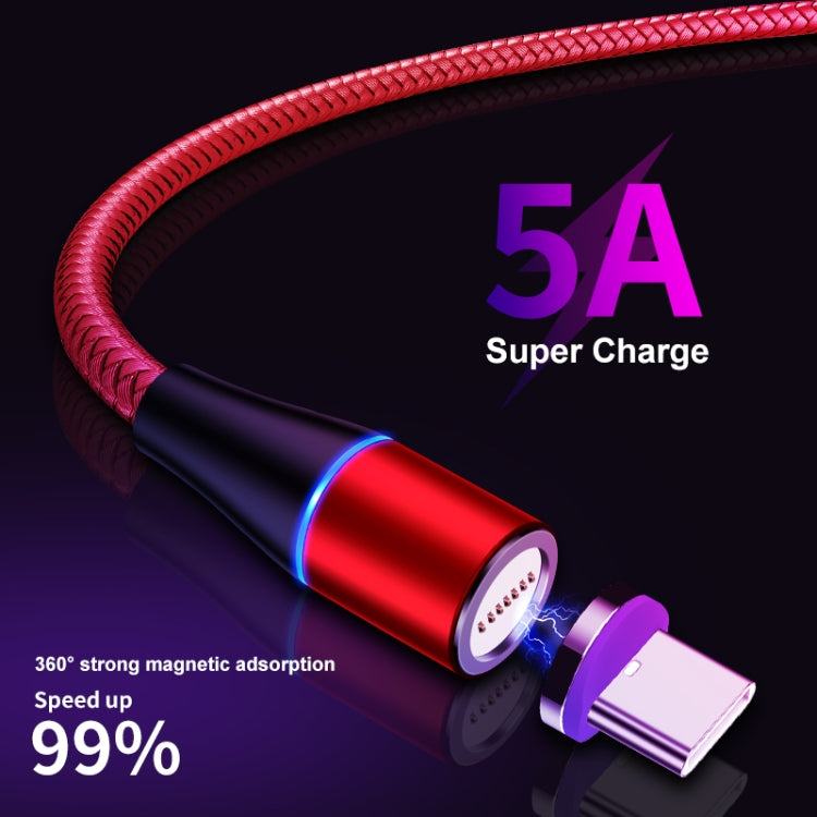ENKAY ENK-CB1391 5A USB to Type-C Magnetic Fast Charging Data Cable with LED Light, Length: 1m(Black) - Charging Cable & Head by ENKAY | Online Shopping UK | buy2fix