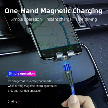 ENKAY 3A USB to Type-C Magnetic Fast Charging Data Cable with LED Light, Length:2m(Blue) - Charging Cable & Head by ENKAY | Online Shopping UK | buy2fix