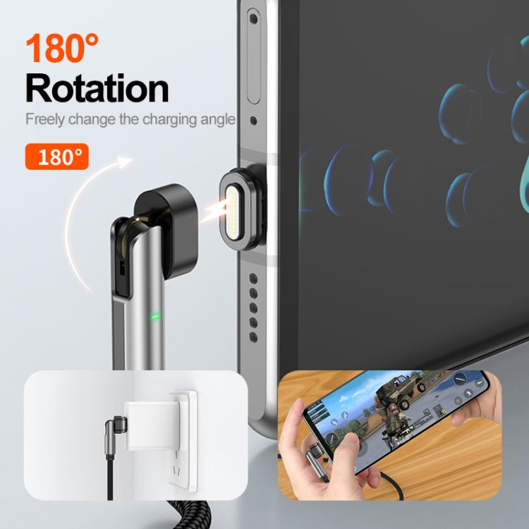 ENKAY 2 in 1 PD 100W / 27W 180 Degrees Rotation Magnetic Type-C / 8 Pin Fast Charging Data Cable with LED Light, Length:1m - Charging Cable & Head by ENKAY | Online Shopping UK | buy2fix