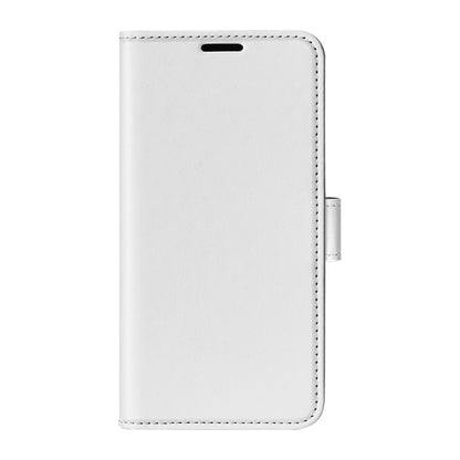 For iPhone 16 Plus R64 Texture Horizontal Flip Leather Phone Case(White) - iPhone 16 Plus Cases by buy2fix | Online Shopping UK | buy2fix