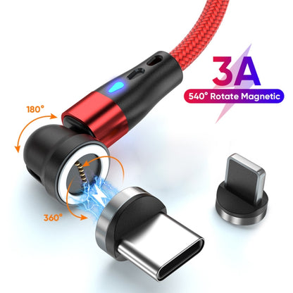 ENKAY 3A USB to Type-C / 8 Pin Magnetic 540 Degrees Rotating Fast Charging Cable, Length:2m(Red) - Charging Cable & Head by ENKAY | Online Shopping UK | buy2fix