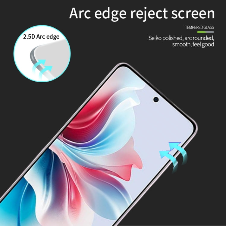 For OPPO Reno11 F PINWUYO 9H 2.5D Full Screen Tempered Glass Film(Black) - Reno11 F Tempered Glass by PINWUYO | Online Shopping UK | buy2fix