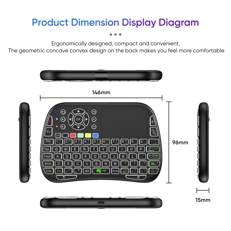 M9 Mini Wireless Keyboard Remote Control Mouse Keyboard Combo Support Touchpad Voice - Mini Keyboard by buy2fix | Online Shopping UK | buy2fix