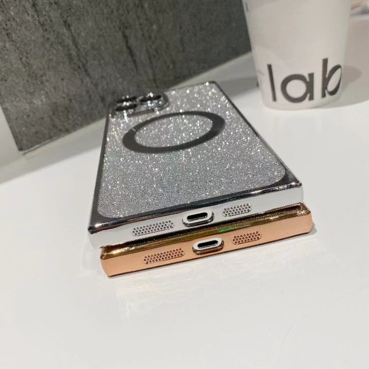 For iPhone 13 Pro Max Square Gradient Magsafe Electroplating TPU Phone Case(Silver) - iPhone 13 Pro Max Cases by buy2fix | Online Shopping UK | buy2fix