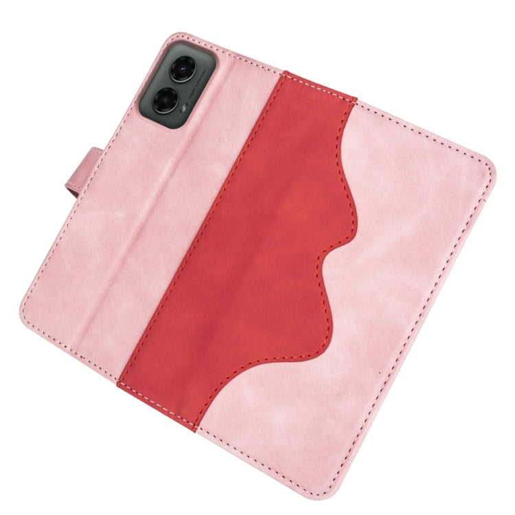 For Motolora Moto G 5G 2024 Stitching Horizontal Flip Leather Phone Case(Red) - Motorola Cases by buy2fix | Online Shopping UK | buy2fix