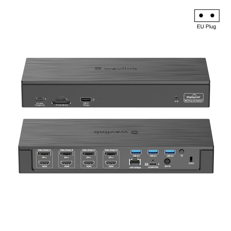 Wavlink UG69PD8 100W PD 18 in 1 Type-C Dock Compatible Type-C Universal Docking Station, Plug:EU Plug - USB HUB by WAVLINK | Online Shopping UK | buy2fix