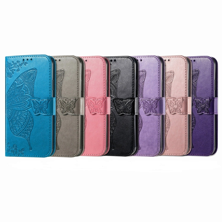 For DOOGEE X98 Pro / X98 Butterfly Love Flower Embossed Leather Phone Case(Grey) - Doogee Cases by buy2fix | Online Shopping UK | buy2fix