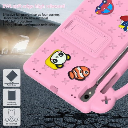 For Samsung Galaxy Tab S9 FE / X510N Handle Kickstand Children EVA Shockproof Tablet Case(Pink) - Galaxy Tab S9 FE by buy2fix | Online Shopping UK | buy2fix