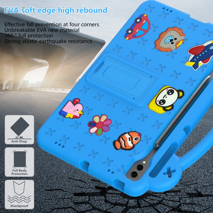 For Samsung Galaxy Tab S10+12.4 X820 Handle Kickstand Children EVA Shockproof Tablet Case(Sky Blue) - Tab S10+ Cases by buy2fix | Online Shopping UK | buy2fix