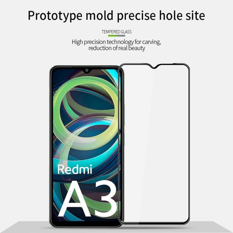 For Xiaomi Redmi A3 PINWUYO 9H 3D  Full Screen Explosion-proof Tempered Glass Film(Black) -  by PINWUYO | Online Shopping UK | buy2fix