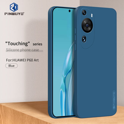 For Huawei P60 Art PINWUYO Sense Series Liquid Silicone TPU Phone Case(Blue) - Huawei Cases by PINWUYO | Online Shopping UK | buy2fix