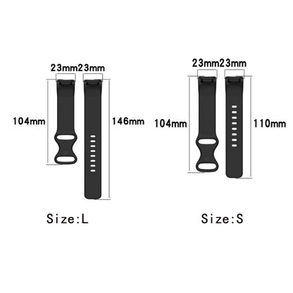 For Fitbit Charge 6 Solid Color Butterfly Buckle Silicone Watch Band, Size:S Size(Pine Green) - Watch Bands by buy2fix | Online Shopping UK | buy2fix