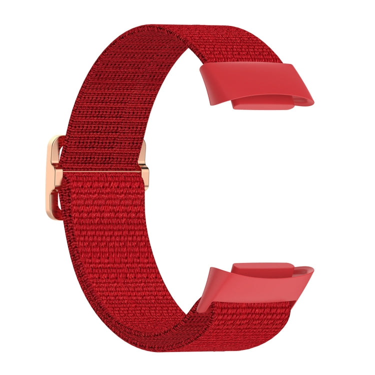 For Fitbit Charge 6 Elastic Nylon Braid Watch Band(Red) - Watch Bands by buy2fix | Online Shopping UK | buy2fix