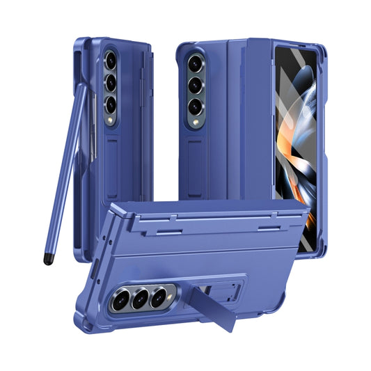 For Samsung Galaxy Z Fold3 5G Diamond Case-film Integral Hinge Shockproof Phone Case with Pen(Blue) - Galaxy Phone Cases by buy2fix | Online Shopping UK | buy2fix