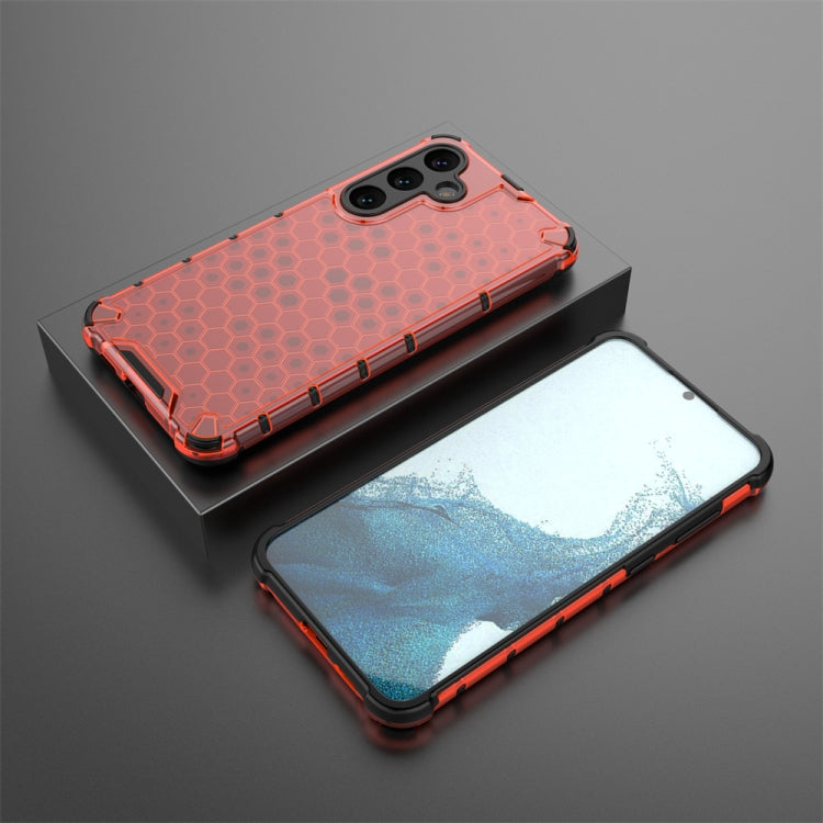 For Samsung Galaxy S24+ 5G Shockproof Honeycomb Phone Case(Red) - Galaxy S24+ 5G Cases by buy2fix | Online Shopping UK | buy2fix