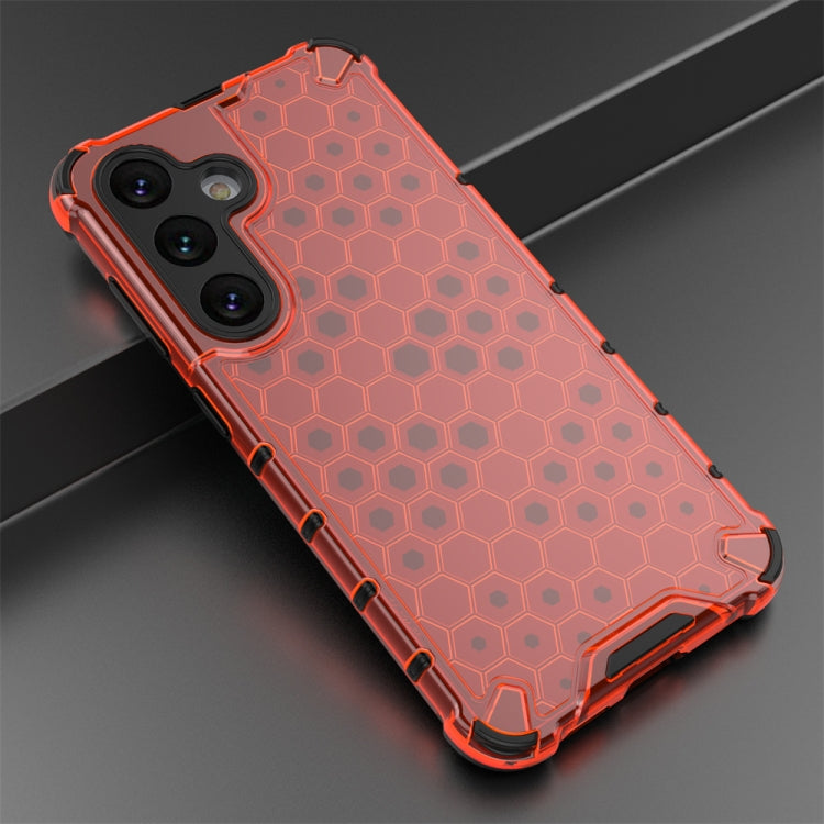 For Samsung Galaxy S24 5G Shockproof Honeycomb Phone Case(Red) - Galaxy S24 5G Cases by buy2fix | Online Shopping UK | buy2fix