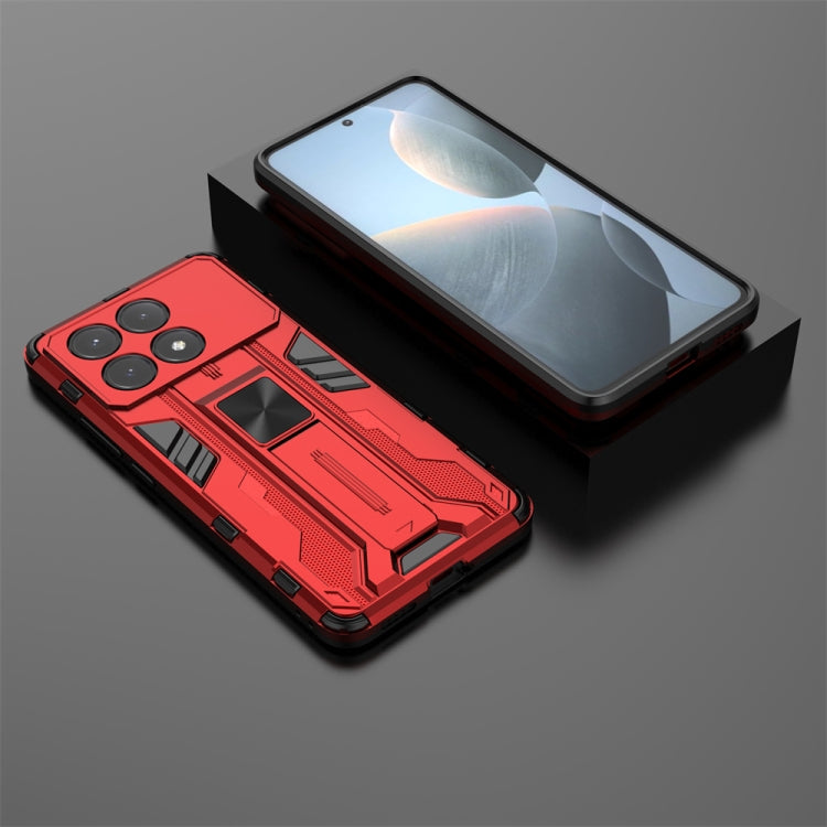 For Redmi K70E Supersonic Armor PC Hybrid TPU Phone Case(Red) - K70E Cases by buy2fix | Online Shopping UK | buy2fix