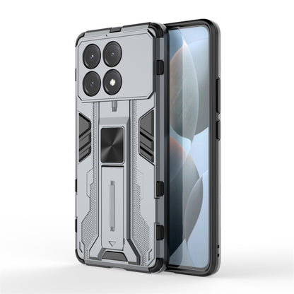 For Redmi K70E Supersonic Armor PC Hybrid TPU Phone Case(Grey) - K70E Cases by buy2fix | Online Shopping UK | buy2fix