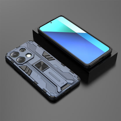 For Redmi Note 13 4G Supersonic Armor PC Hybrid TPU Phone Case(Blue) - Note 13 Cases by buy2fix | Online Shopping UK | buy2fix