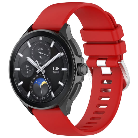 For Xiaomi Watch S3 Glossy Surface Silicone Watch Band(Red) - Watch Bands by buy2fix | Online Shopping UK | buy2fix