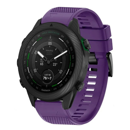 For Garmin MARQ Golfer 22mm Quick Release Silicone Watch Band(Purple) - Watch Bands by buy2fix | Online Shopping UK | buy2fix