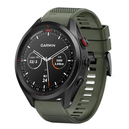 For Garmin Approach S62 22mm Quick Release Silicone Watch Band(Army Green) - Watch Bands by buy2fix | Online Shopping UK | buy2fix