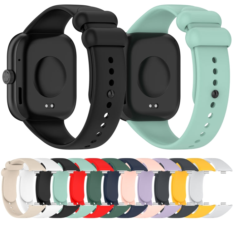 For Redmi Watch 4 Solid Color Liquid Silicone Watch Band(White) - Watch Bands by buy2fix | Online Shopping UK | buy2fix