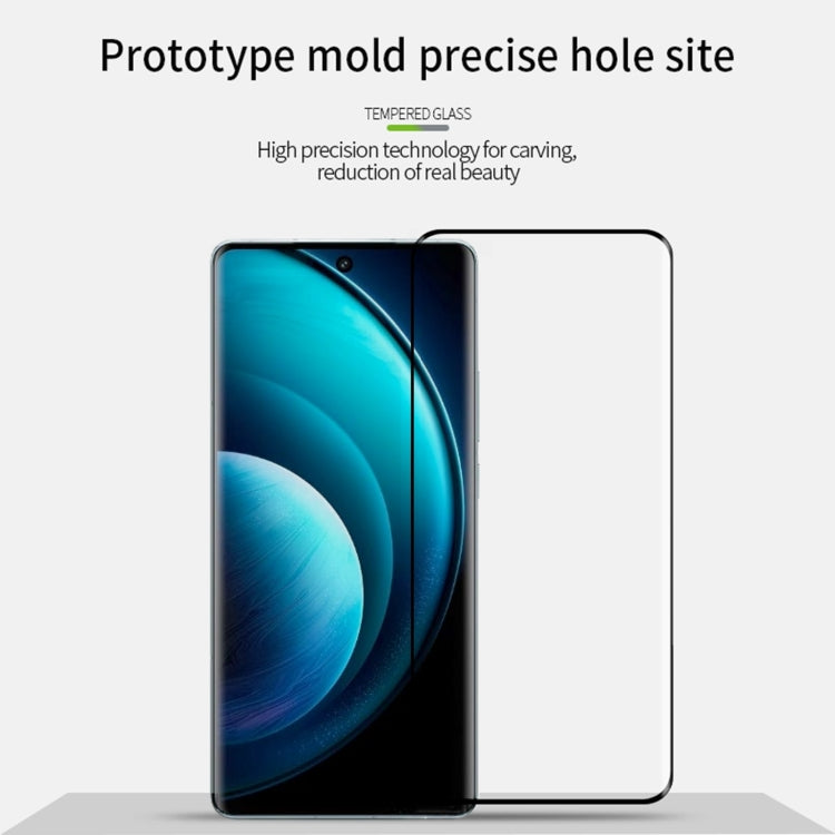 For vivo X100 / 100 Pro PINWUYO 9H 3D Hot Bending Tempered Glass Film(Black) - X100 Tempered Glass by PINWUYO | Online Shopping UK | buy2fix