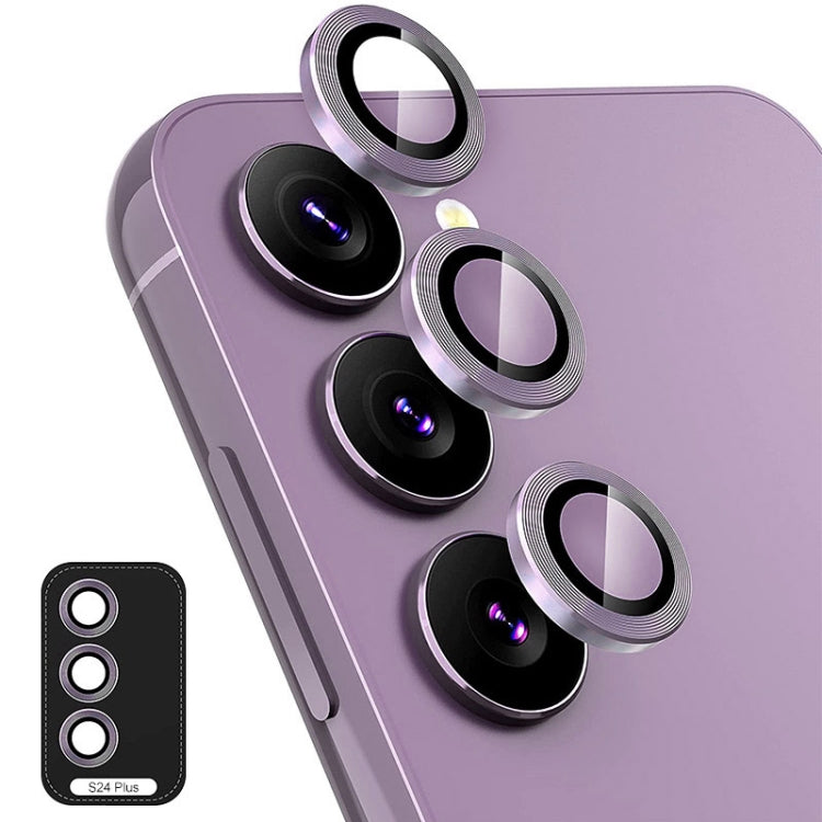 For Samsung Galaxy S24+ 5G ENKAY Hat-Prince 9H Rear Camera Lens Aluminium Alloy Tempered Glass Film(Purple) - Galaxy S24+ 5G Tempered Glass by ENKAY | Online Shopping UK | buy2fix