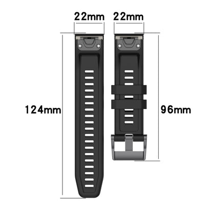 For Garmin MARQ Solid Color Black Buckle Silicone Quick Release Watch Band(Sky Blue) - Watch Bands by buy2fix | Online Shopping UK | buy2fix