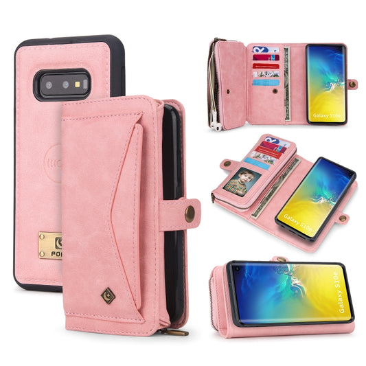 For Samsung Galaxy S10e Multi-functional Zipper Wallet Leather Phone Case(Pink) - Galaxy Phone Cases by buy2fix | Online Shopping UK | buy2fix